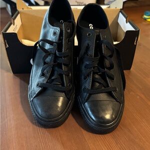 Converse Black Leather Sneakers Classic Style